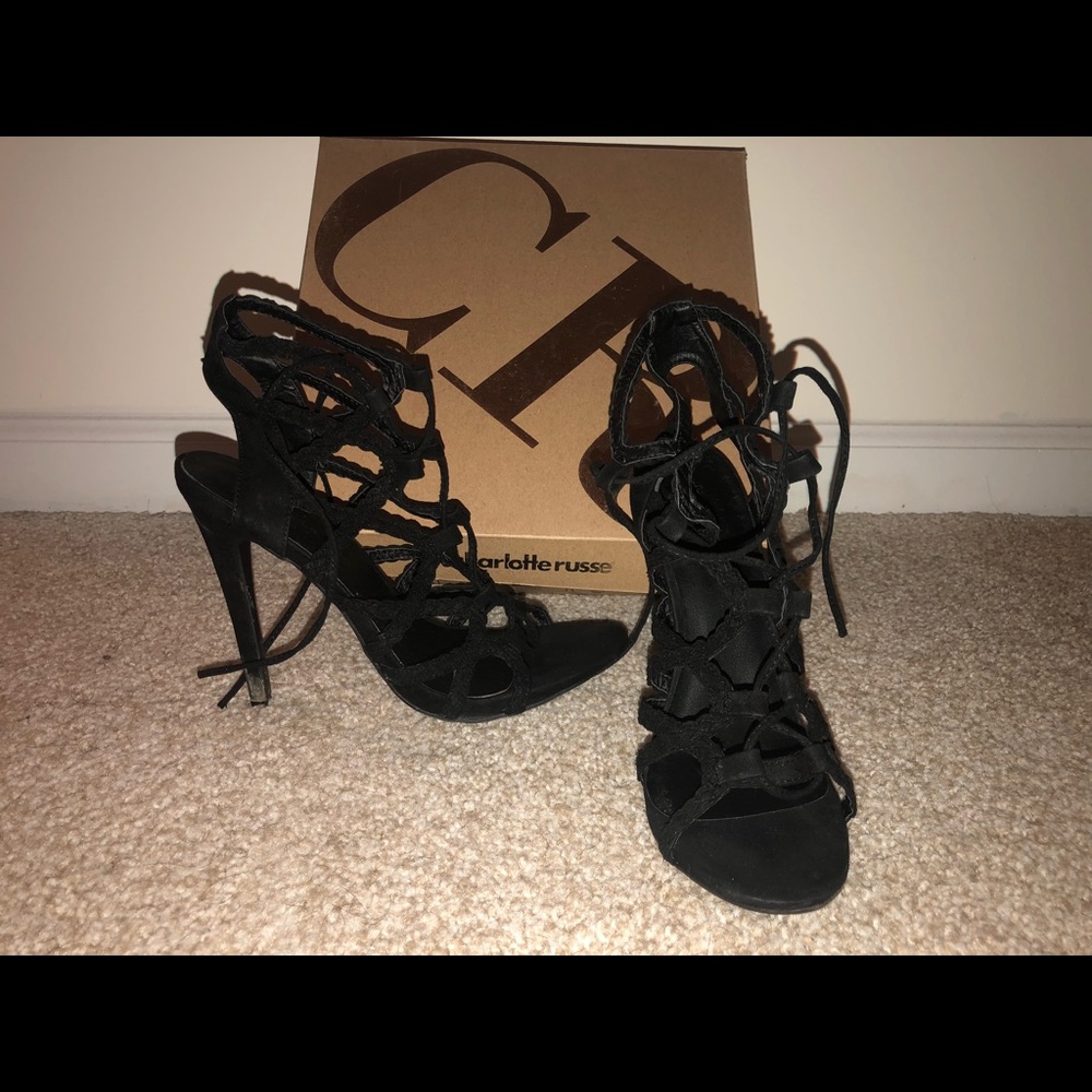 Black Lace Up Heels